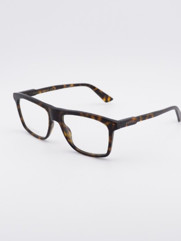 Gucci Gg1820o 002 Eyeglasses Havana 55mm Square Frame